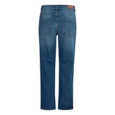 ICHI Blue Cotton Mom Jeans